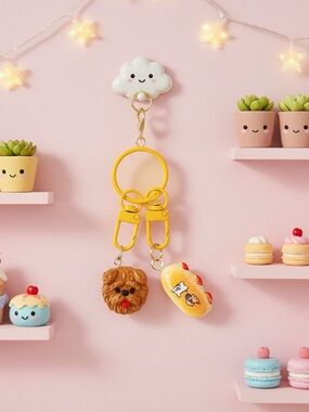 Cute Yellow Dog & hot dog